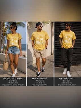 Goodfellow & Co. “Another Day in Paradise” Graphic Tee | Yellow | Men’s